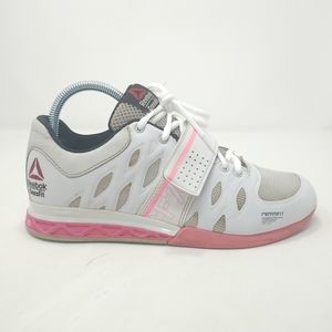 Reebok CrossFit Women’s Shoes Size 8 White Pink CF7 Power Bax Athletic Sneakers